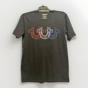 True Religion World Tour Logo Youth X Large 18 20 Black Boys‎ Girls T-shirt XL